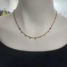 Load image into Gallery viewer, Seven Delicate Layer Necklace - Garnet
