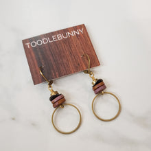 Load image into Gallery viewer, Coco Shell Ring Drop Brass Earrings

