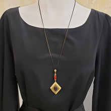 Load image into Gallery viewer, Vintage Diamond Locket - Carnelian
