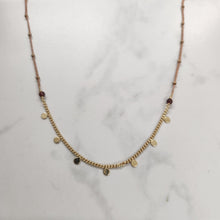 Load image into Gallery viewer, Seven Delicate Layer Necklace - Garnet
