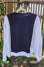 Load image into Gallery viewer, Reworked Split Tee Crewneck - Black White SZ L
