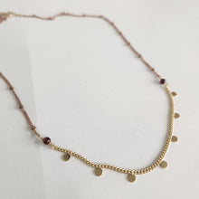 Load image into Gallery viewer, Seven Delicate Layer Necklace - Garnet
