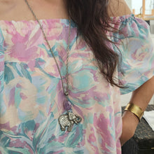 Load image into Gallery viewer, Amethyst Lucky Elephant Pendant Necklace
