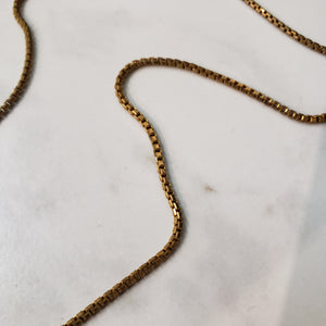 Coco Boho Vintage Lucite Brass Necklace