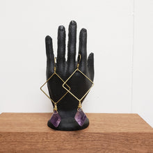 Load image into Gallery viewer, Geometric Amethyst Marquis Earrings
