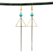 Load image into Gallery viewer, Triangle Duster Earrings - more colors available
