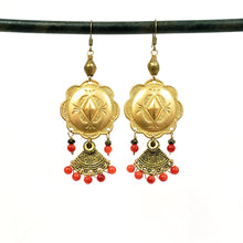 Load image into Gallery viewer, Southwestern Concho Fan Drop Earrings - more colors available
