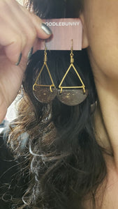 Geometric coco drop earrings
