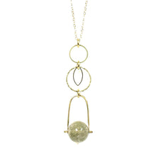 Load image into Gallery viewer, Stone Bail Pendant drop necklace
