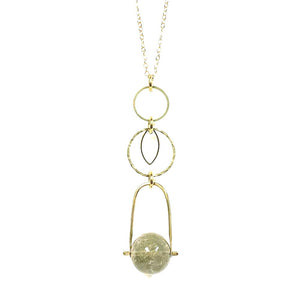 Stone Bail Pendant drop necklace