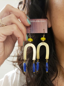 Brass Rainbow Drop Earrings - more colors available