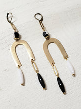 Load image into Gallery viewer, Brass Rainbow Drop Earrings - more colors available
