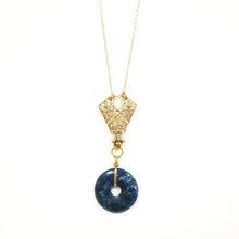 Load image into Gallery viewer, Sodalite Donut Pendant necklace
