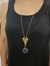 Load image into Gallery viewer, Sodalite Donut Pendant necklace
