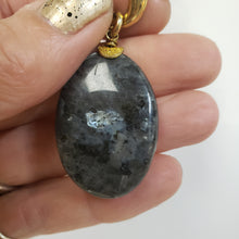 Load image into Gallery viewer, Larvikite Cross Necklace

