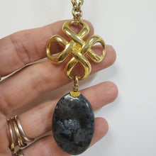 Load image into Gallery viewer, Larvikite Cross Necklace
