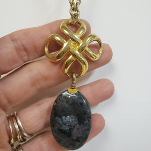 Larvikite Cross Necklace