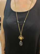 Load image into Gallery viewer, Larvikite Cross Necklace
