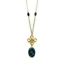 Load image into Gallery viewer, Larvikite Cross Necklace
