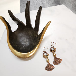 Aztec Copper Fans Earrings