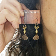 Load image into Gallery viewer, Aztec Copper Fans Earrings
