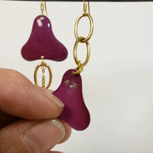 Load image into Gallery viewer, Asymmetric Enamel Color Pop Earrings - Purple
