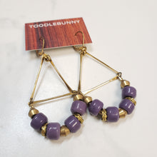 Load image into Gallery viewer, Soft Hoop Teardrop Earrings - Purple
