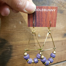 Load image into Gallery viewer, Soft Hoop Teardrop Earrings - Purple
