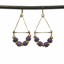 Load image into Gallery viewer, Soft Hoop Teardrop Earrings - Purple
