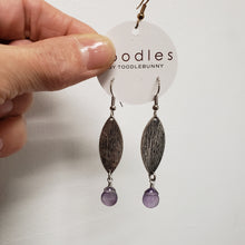 Load image into Gallery viewer, Amethyst Petal Drop Earrings
