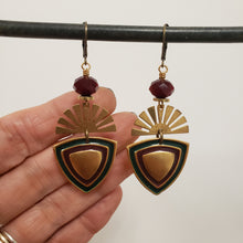 Load image into Gallery viewer, Sun Ray Drop Earrings - Sheild

