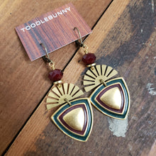 Load image into Gallery viewer, Sun Ray Drop Earrings - Sheild
