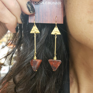 Arrow Duo Earrings - Mahogany Jasper