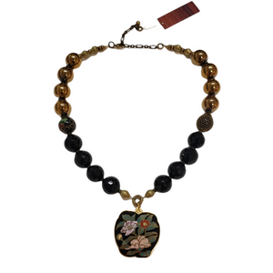 Cloisonne Black Onyx Collar