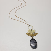 Load image into Gallery viewer, Rising Sun Necklace - Larvikite
