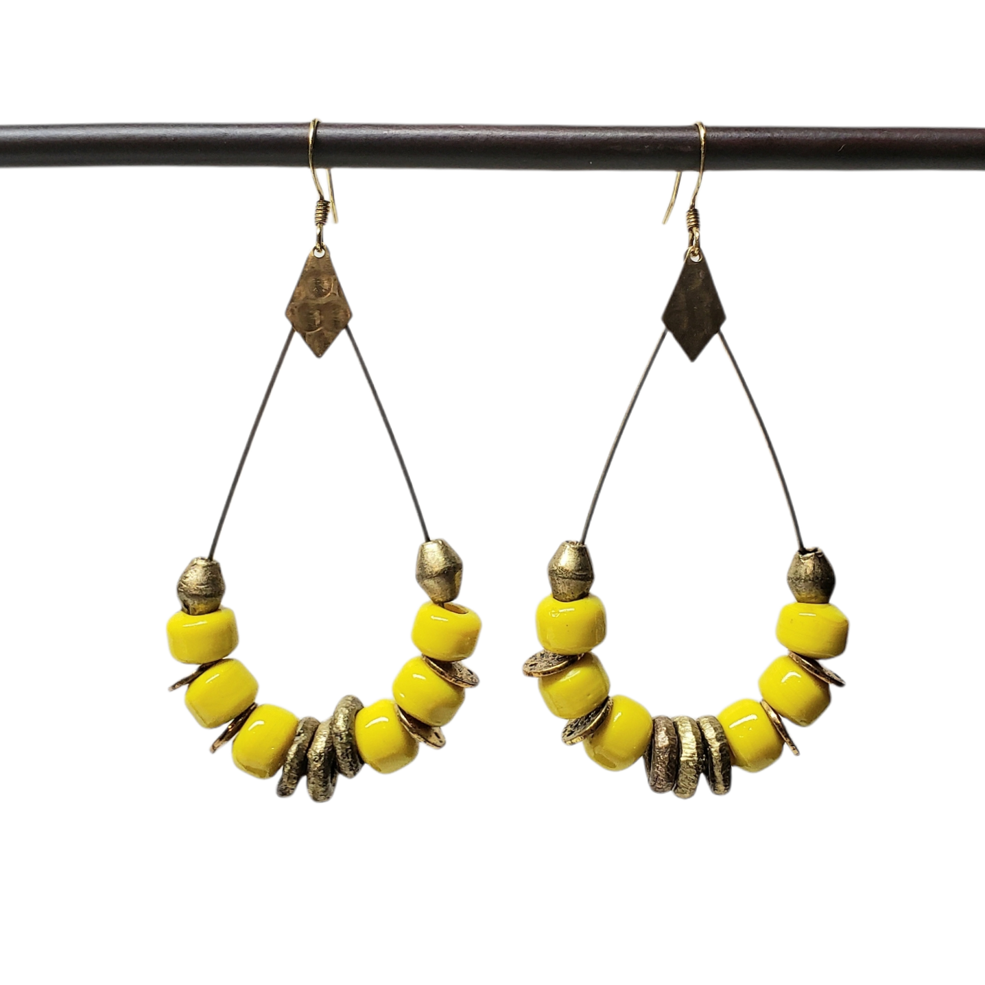 Paparazzi yellow on sale wooden necklace