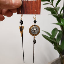 Load image into Gallery viewer, Asymmetric Evil Eye Earrings - more colors available
