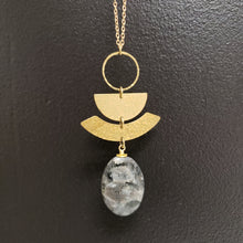 Load image into Gallery viewer, Rising Sun Necklace - Larvikite
