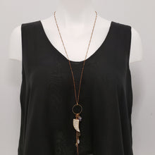 Load image into Gallery viewer, Tusk + Tassel Necklace - Jasper &amp; Amethyst
