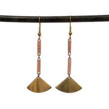 Load image into Gallery viewer, Triangle bar drop earrings
