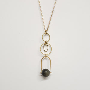 Stone Bail Pendant drop necklace