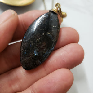 Kuchi Coin semiprecious stone necklace