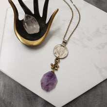 Load image into Gallery viewer, Kuchi Coin semiprecious stone necklace
