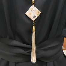 Load image into Gallery viewer, Peach Ocean Jasper Tassel Necklace
