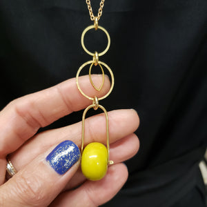 Stone Bail Pendant drop necklace