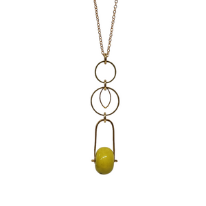 Stone Bail Pendant drop necklace