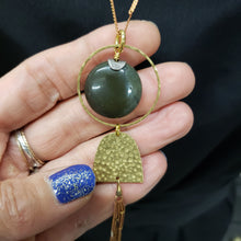 Load image into Gallery viewer, Domed Tassel - Ocean Jasper
