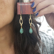 Load image into Gallery viewer, Spiral drop earrings - apatite

