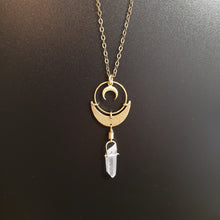 Load image into Gallery viewer, Lunar Crystal Quartz Point Necklace
