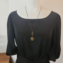 Load image into Gallery viewer, Small Round Vintage Locket Necklace - Crystal
